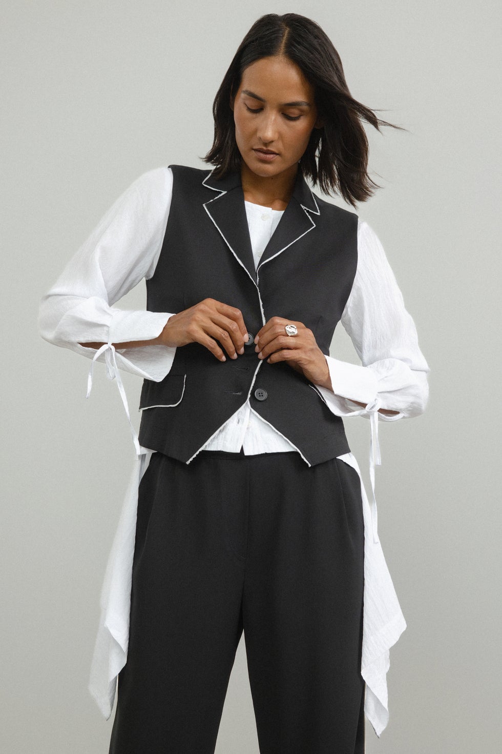 Voltaire High-low Shirt in White