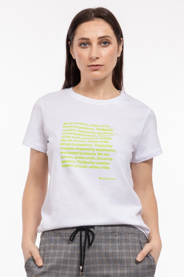 We Are Women Tee in White