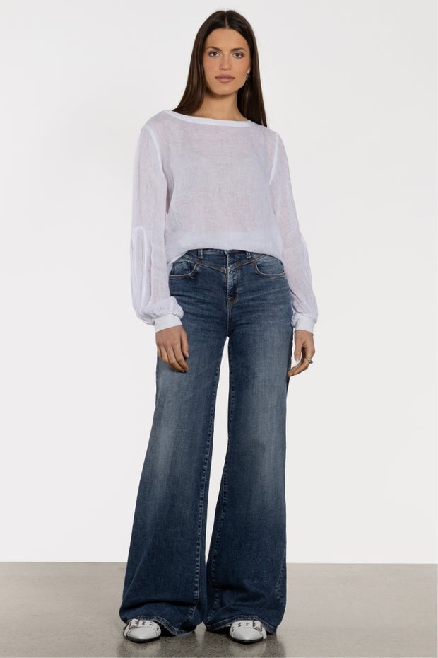 Weyna Wide Leg Jean in Blue