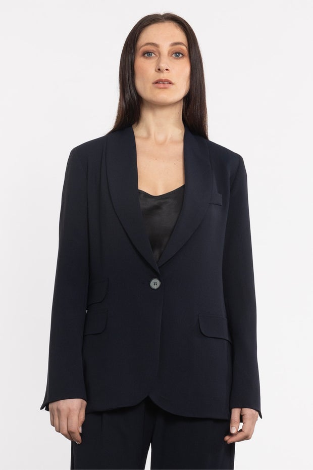 Yale Single-breasted Jacket in Blue