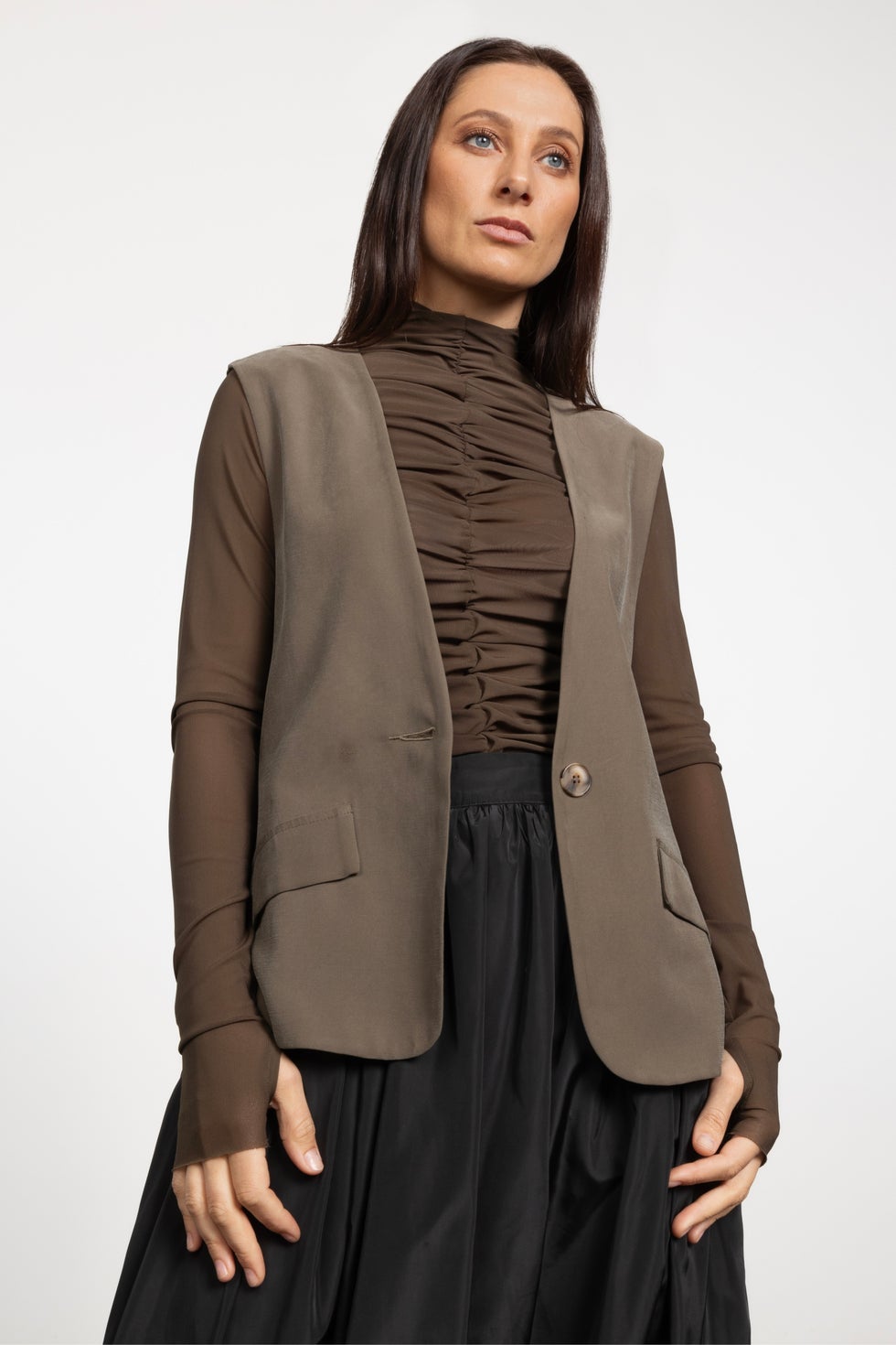 Ziva Waistcoat in Green