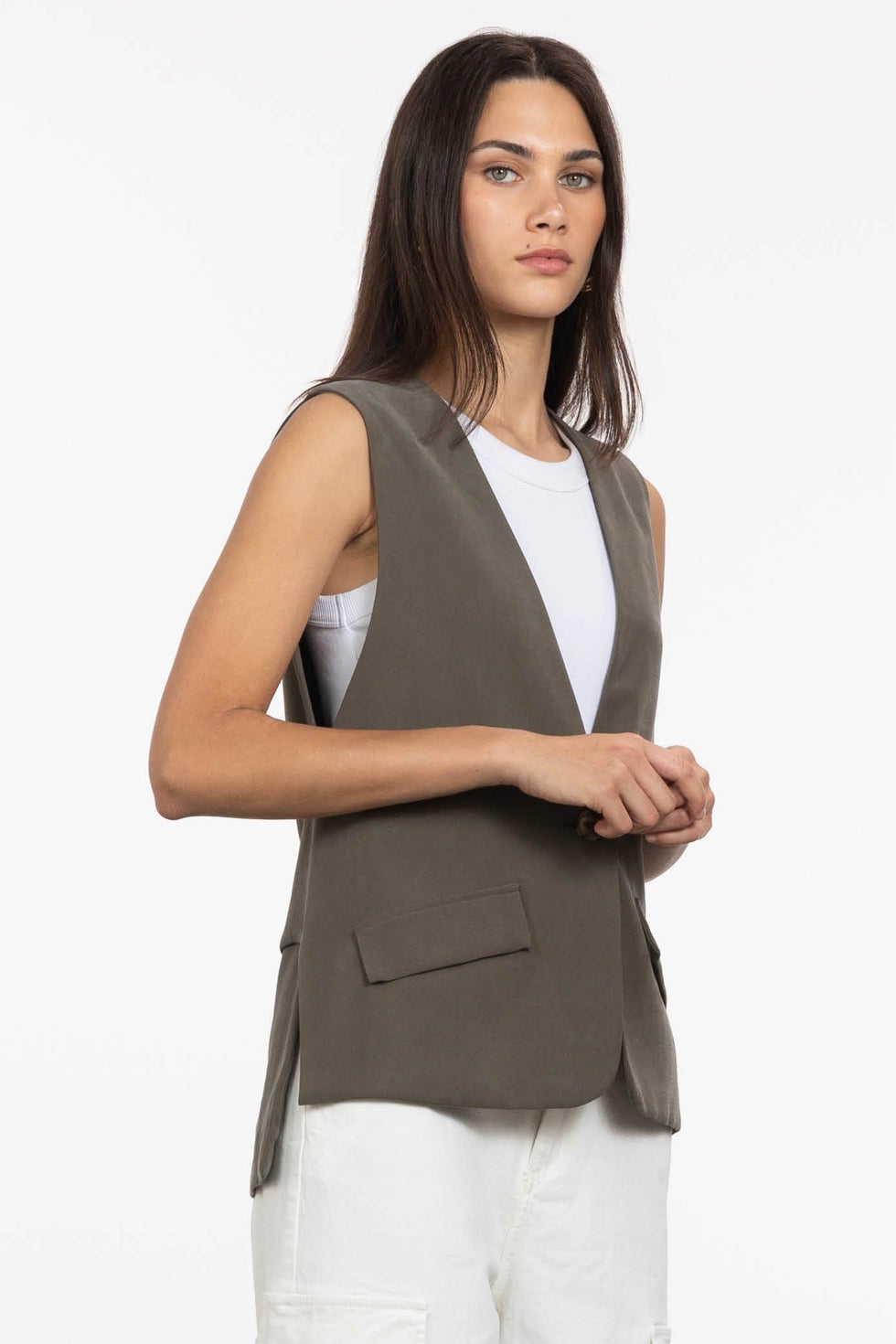 Ziva Waistcoat in Green